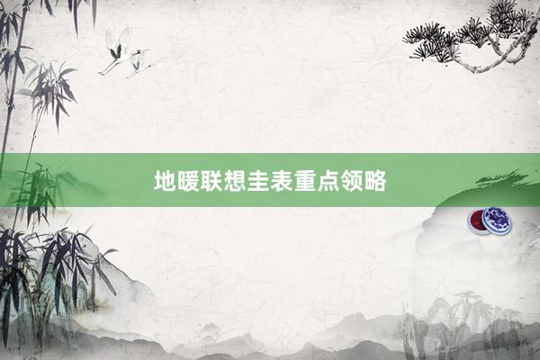 地暖联想圭表重点领略
